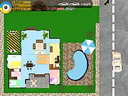 Game image for Park Your Car Online showing a car attempting to park in a tight spot in a parking lot with cones and other obstacles