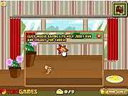 Play Tom and Jerry Cheese War 2 free online game, Jerry the mouse collecting cheese and running from Tom the cat
