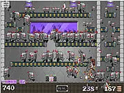 Robot Cake Defender free online game, play free shooting game, defense game protecting cake from robots, PlayArcadeHub
