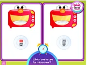 Play Kitchen Safety with Kiki free online game, girl learning how to be safe in the kitchen with cooking quiz