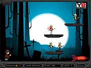 Play Zombie Eye Madness free online game, shooting ricochet rubber bullets to kill zombie eyes in the cemetery