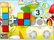 Mini Taxi Car Builder free online game, build a yellow taxi-car, find pieces puzzle game, prepare for surreal journey