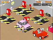 Frenzy Garage game screenshot, managing a busy car repair shop with multiple customers and service bays, play free time management online
