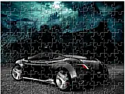 Solving the Scary Audi Car Jigsaw puzzle featuring an Audi sports car in a dark, scary landscape