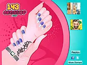 Play Cute Nail Makeover online free. Apply nail polish, bracelets, and tattoos in the styling game.