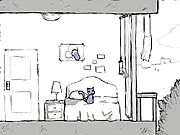 The Kitty Story free online adventure game, help Alien Cat find his missing kitty, point-and-click mystery game