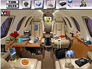 Screenshot of Flight Interior Objects game, finding items in an airplane cabin, play free hidden object online