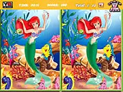 Play Little Mermaid Difference online free game. Spot the ten differences in the little mermaid puzzle game.