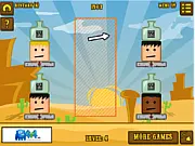 Bottle on Head Level Pack free online physics shooting game, new levels with cute characters