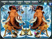 Play Ice Age 4 Find the Alphabets free online hidden object puzzle game featuring Manny, Sid, and Scrat