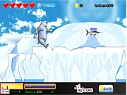 Polar Bear Fast free online game, polar bear running on melting arctic ice