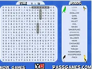 Birds Word Search free online puzzle game. Find bird names in the grid. Unlimited play with randomized letters and words on PlayArcadeHub.