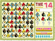 Angry Birds Connections Match 3 Online puzzle game screen | Connecting birds of the same color to win on PlayArcadeHub
