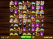 Screenshot of the Toy Crush game board showing various colorful toys and objects being matched in a vertical column