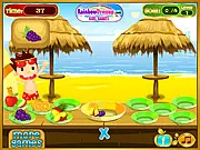 Play Beach Fruity Snack cooking game online for free, serving tropical fruit mixes and refreshing treats to thirsty customers at a beachside stand.