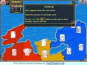 Cards Wars Strategy Online game screenshot, card combat and territory control on PlayArcadeHub