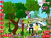 Play Lovers Garden Design free online game, where you create and decorate a beautiful, romantic garden with flowers, trees, and statues.