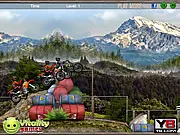 Motocross Mountain Madness free online racing game screenshot | Motocross bike racing on a mountain track on PlayArcadeHub