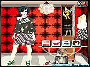 Playing Kity's Dress Up Room free online fashion game and combining outfits