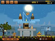 Cowboys Conspiracy: Rescue Puzzle online game screenshot, physics-based block destruction on PlayArcadeHub