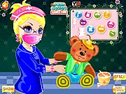 Play Teddy Nurse dress up free online game, dress up as a nurse, care for a sick teddy bear, role-playing game