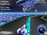 GAIA Galactic Racing free online game screenshot of futuristic spaceship racing on a cosmic track