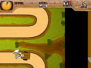 Cow Cart Ride game screenshot – a cow pulling a wooden cart through a bumpy forest road – free online transport game