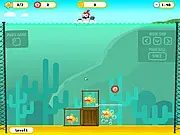 Fishenoid 2 game screenshot – paddle breaking blocks to release captured fish while collecting coins and power-ups – free Arkanoid physics game