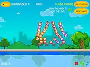 The Bomb Game free online puzzle, blasting blocks with explosives, physics based game screenshot