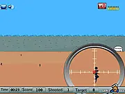 Play Jail Sniper free online game, first-person shooter action, eliminating terrorists escaping from jail with a rifle