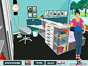 Play Find My Laptop free online hidden object game, girl searching for her lost computer in a colorful room