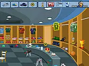 Soccer Dressing Room hidden object puzzle game free online, find all the concealed objects