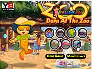 Dora At The Zoo game screenshot, Dora the Explorer dress up, choose outfit for zoo trip, play free online on PlayArcadeHub