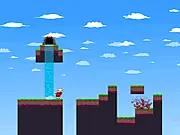 Old Man Baby free online game showing the character in different ages (baby, adult, old man) navigating a pixel-art platformer level