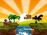 Angry Mike free online game banana slingshot physics puzzle on PlayArcadeHub