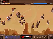 World of Mutants 2 - Reincarnation free online game screenshot showing a character flying with a jetpack and shooting at mutant enemies