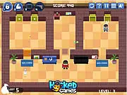 Team of Robbers online free puzzle game screenshot, burglar and crew robbing bank and museum, bypassing security, special skills