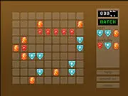 Match V Mini free online puzzle game screenshot with colorful blocks arranged on a grid