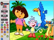 Dora Hidden Number Game online free puzzle find numbers Dora the Explorer PlayArcadeHub