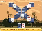 Play Ancient Oasis Solitaire free online card game, desert-themed solitaire puzzle, match cards on PlayArcadeHub