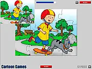 Caillou Jigsaw Puzzle free online game, Caillou cartoon character, easy to expert difficulty puzzle game