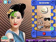 Crystal Liu Makeup free online makeover game popular Chinese actress fashion party glamorous style
