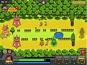 Free online isometric warfare game Beast Warriors with heroes and troops fighting to destroy towers