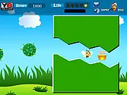 Gameplay screenshot of the free online game Honey Collect, showing a small honey bee icon collecting a yellow honey droplet within a dark, moving maze.