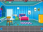 Dual Mode Room Escape game screen showing two different views of a locked room with hidden puzzle items