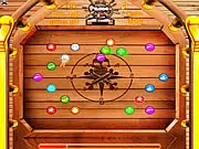 Play The Pirate free bubble shooter game online, match colored discs on a pirate ship deck