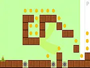 Play Speed Freak Reloaded free online, fast-paced platformer game, collecting coins and avoiding spikes on a timed level