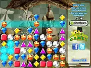Sapphire Clix free online match 2 puzzle game, fast-paced collapsing block game, high score combo game on PlayArcadeHub