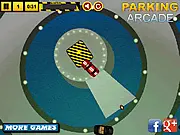 Auto Show Parking Simulator free online game screenshot, maneuvering a luxury car without damage on PlayArcadeHub