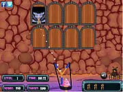 Ice Cream Warrior game screenshot, free online slingshot shooter game, feeding ice cream to hungry dragons
